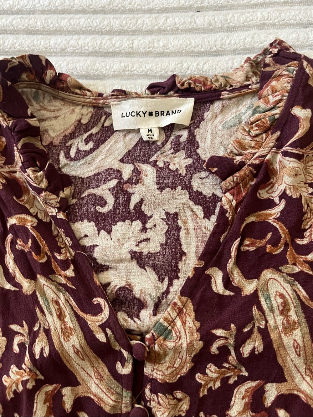 Lucky Brand Printed Long Sleeve Dress - Picture 6 of 8